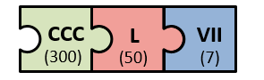 Römische Zahlen Umrechnung - Beispiel 357
